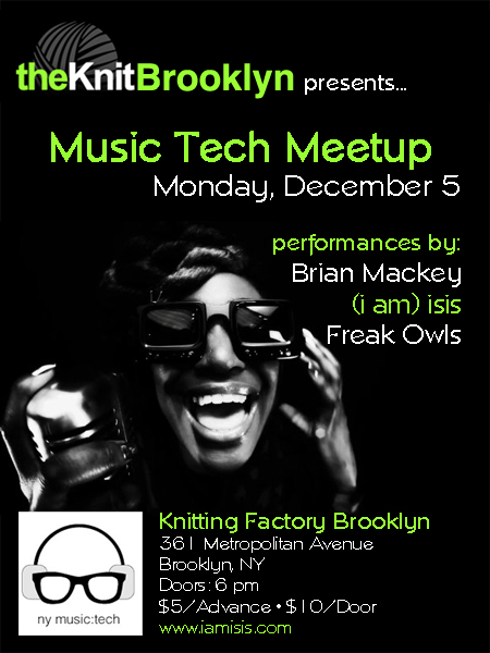 (i am) isis to perform at Music Tech Meetup